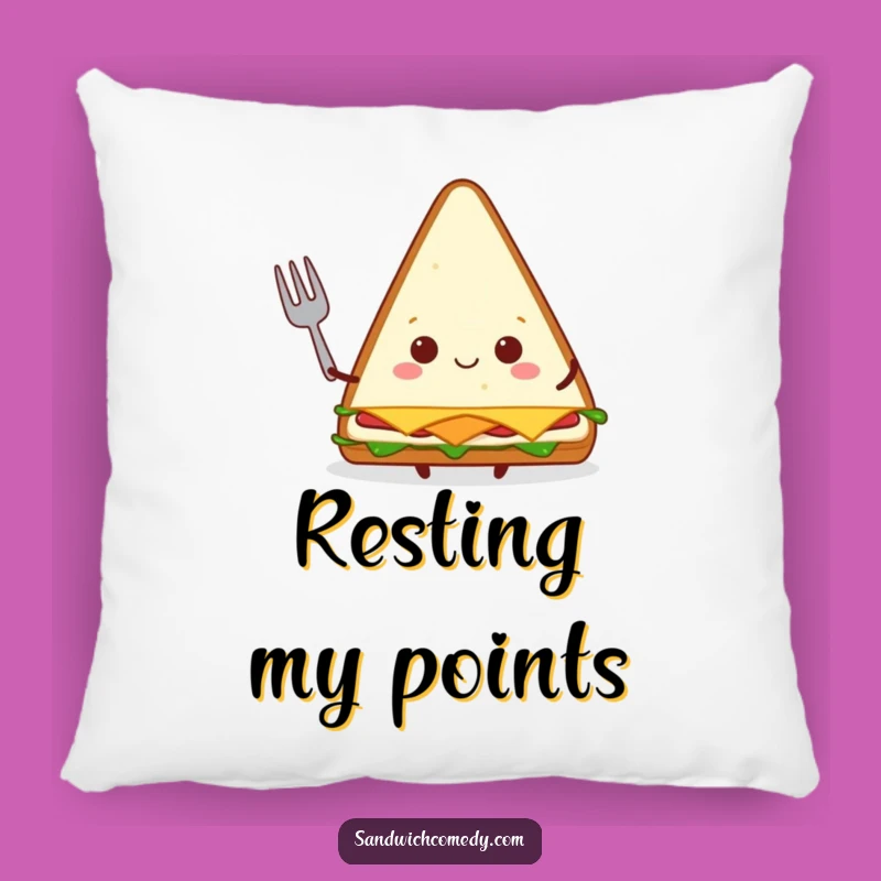 Funny Sandwich Fork Pillow, Comfy and Cute with a Funny Dining Friend