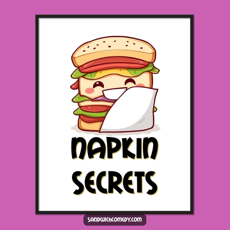 Funny Peek-a-Boo Sandwich Digital Art, Instant Fun with This Playful, Downloadable Print