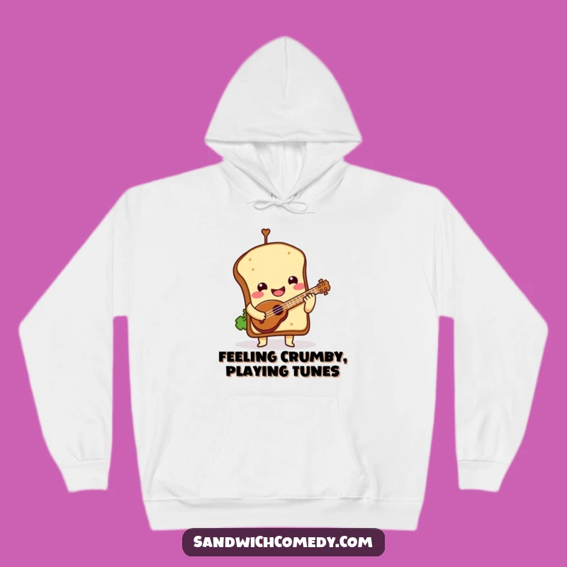Funny Sandwich Ukulele Hoodie - Cozy Musical Foodie Comfort Gift