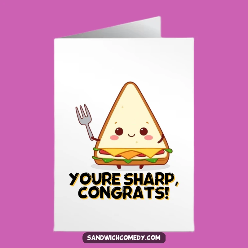 Free Printable Congrats Card: Fancy Sandwich, Humorous Downloadable Gift for a Tasty Achievement