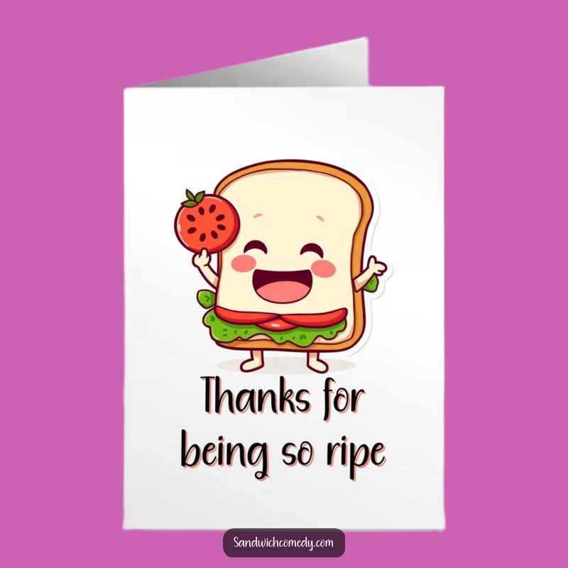 Free Printable Thank You Card: Tomato Balance Thanks - Downloadable