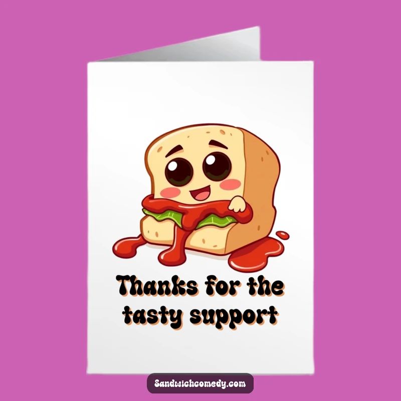 Free Printable Thank You Card: Ketchup Slide Thanks - Downloadable