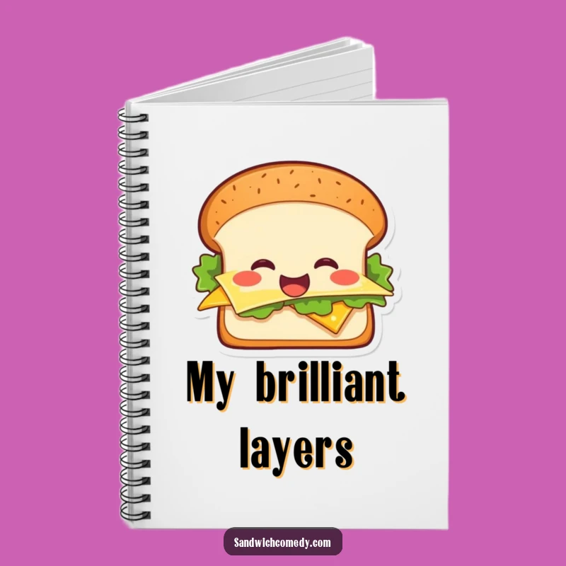 Funny Cheerful Sandwich Notebook, Jot Down Ideas with This Funny, Deliciously Designed Journal