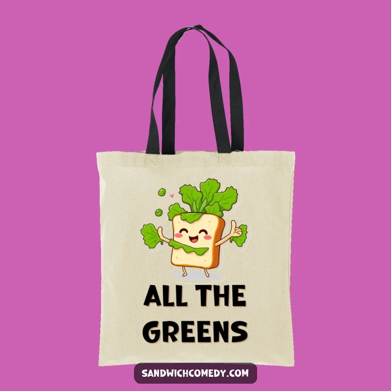 Funny Juggling Sandwich Tote Bag - Lettuce Leaf Juggler Accessory